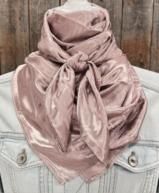Blush Jacquard Wild Rag / Scarf  - WR4006X