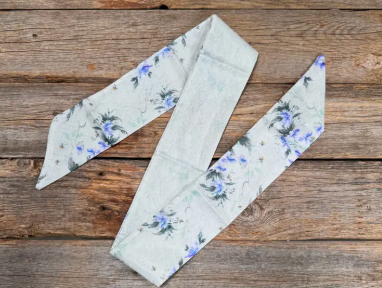Blue and Green Western Skinny Mini Wild Rag/Scarf Necktie - TW116