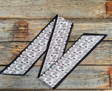 Black and Brown Western Skinny Mini Wild Rag/Scarf Necktie - TW119