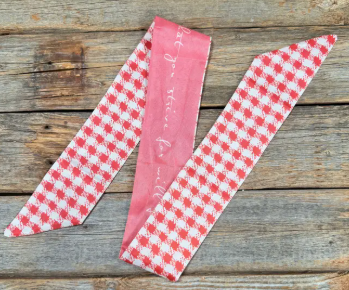Red and White Western Skinny Mini Wild Rag Scarf/Necktie - TW124