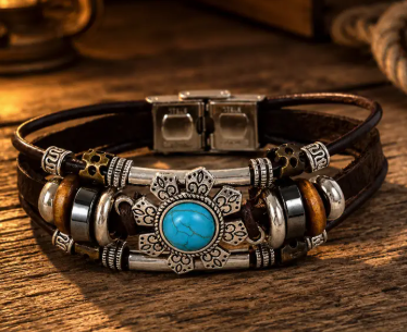 Western Flower Fashion Turquoise Bracelet - RDJB217