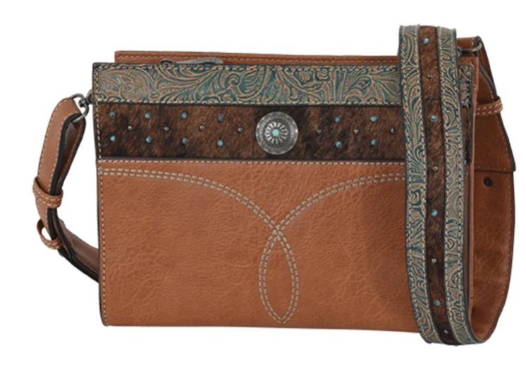 Justin Ladies Embossed Crossbody W/Hair - JA23055795