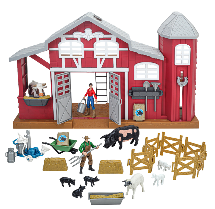 Big Country Toys - 38-Piece Dairy Barn Playset