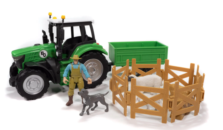 Big Country Toys - 16 PC SHEEP FARMER AND TRACTOR PLAYSET