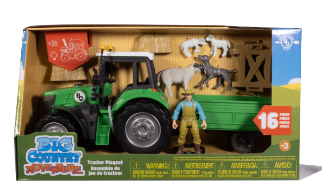 Big Country Toys - 16 PC SHEEP FARMER AND TRACTOR PLAYSET