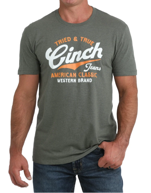 Cinch Mens Olive Graphic Tee - MTT1690737