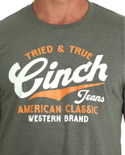 Cinch Mens Olive Graphic Tee - MTT1690737