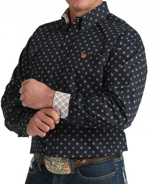 Cinch Mens Classic Fit L/S Shirt - Navy - MTW1106018