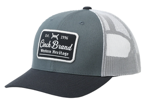 cinch Mens Blue Western Heritage Trucker Cap - MCC0660659