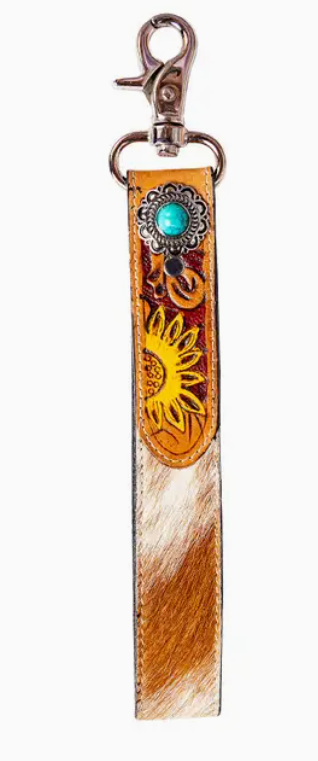 With Love Hand-Tooled Key Fob - S-9454