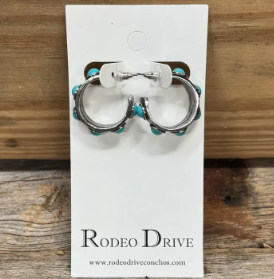 Fashion Turquoise Open Hoop Earrings
