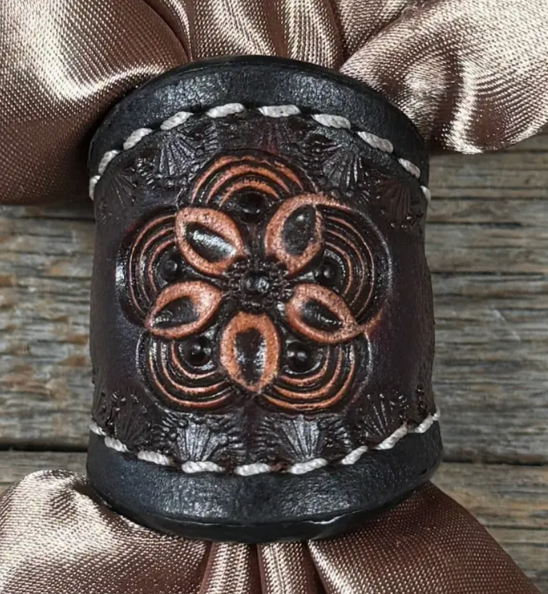 Flower Power Leather Wild Rag Slide - LS281