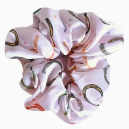 Lucky Horseshoes Scrunchie Cowgirl Hair Accessory - SR-2-005
