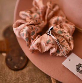 Bloomin' Bison Scrunchie Cowgirl Hair Accessory - SR-2-001