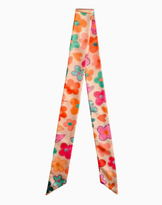 Spring Patchwork Florals Western Twilly Scarf - TWD-1-020