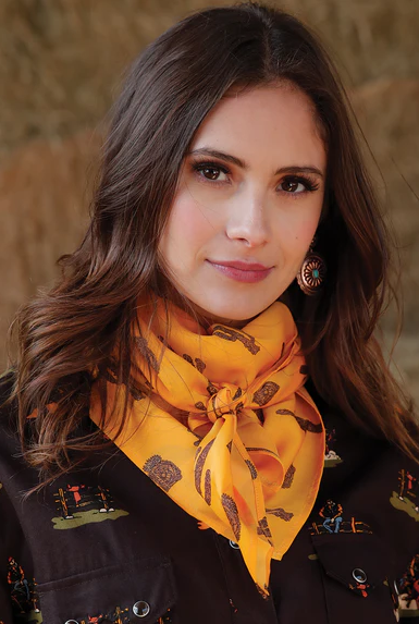 Cruel Denim Ladies Print Wild Rag - Yellow - CXX7207027