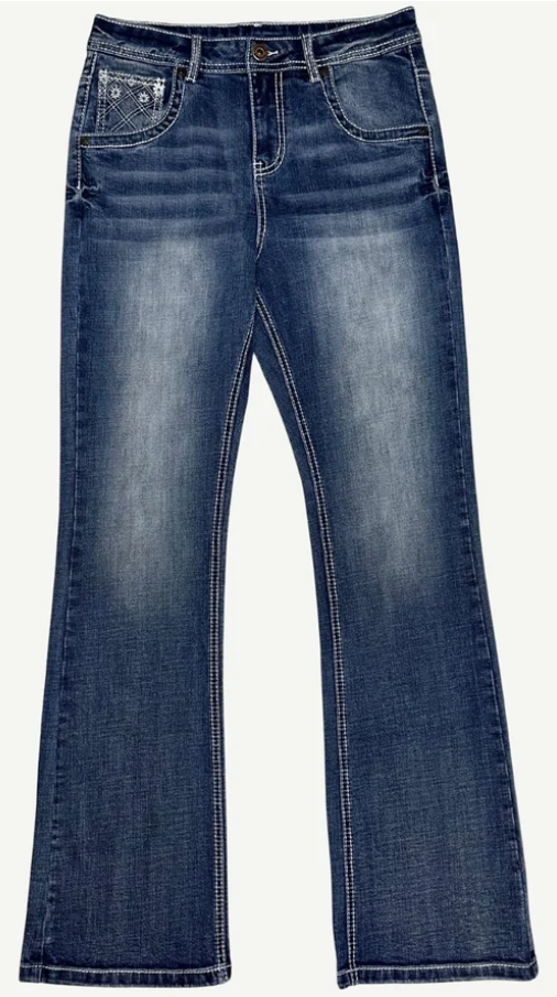 Outback Ladies Lockyer Bling Jeans - High Rise - WBEM194