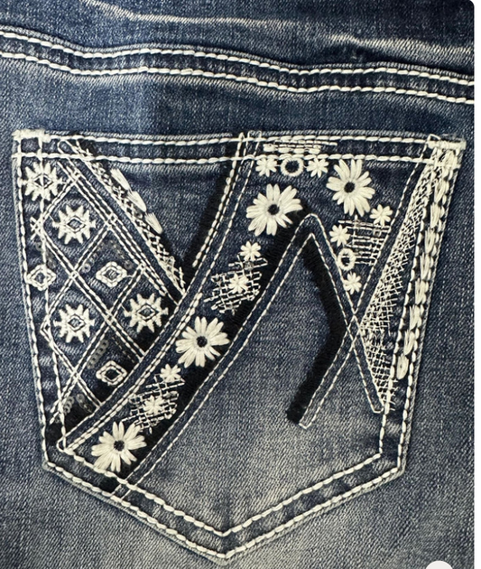 Outback Ladies Lockyer Bling Jeans - High Rise - WBEM194
