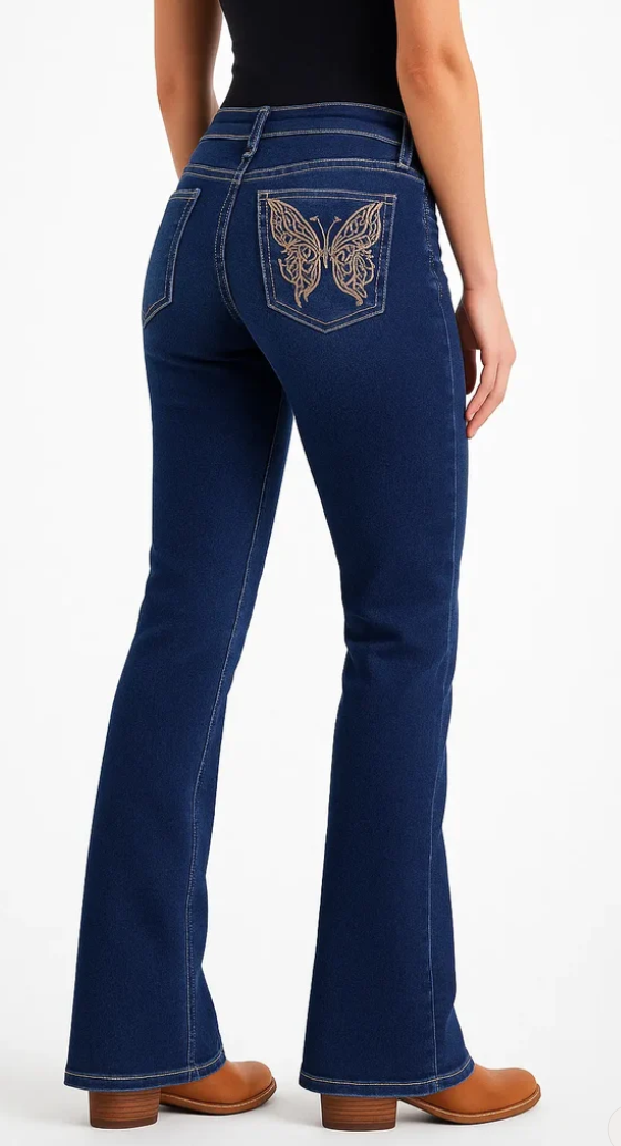 Outback Ladies Allora Bling Jeans - High Rise - WBEM170