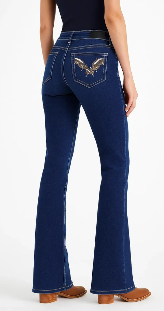 Outback Ladies Guyra Bling Stretch Jeans - High Rise - WBEM176