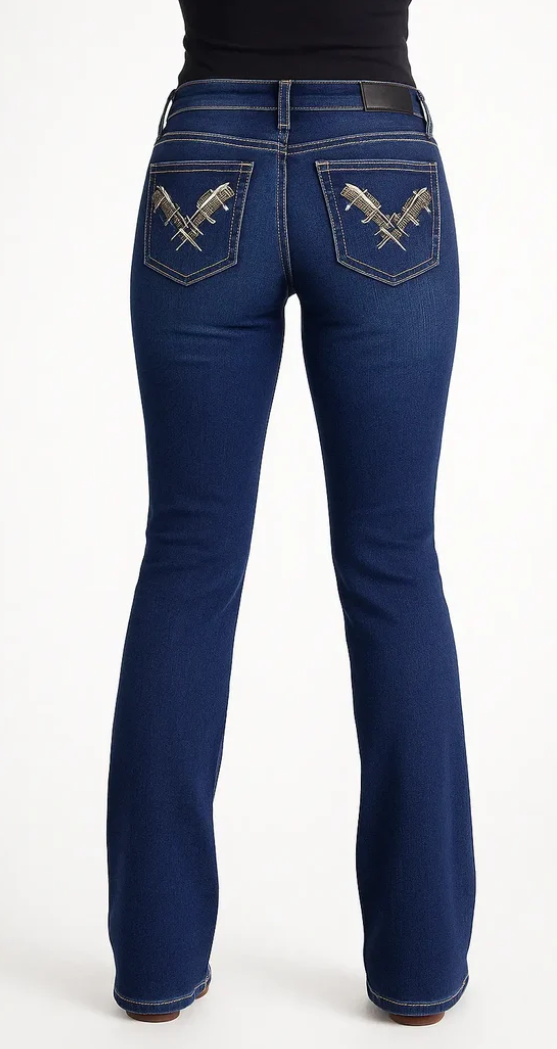 Outback Ladies Guyra Bling Stretch Jeans - High Rise - WBEM176