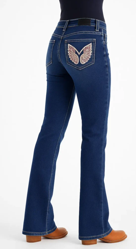 Outback Ladies Bowral Bling Jeans - High Rise - WBEM171