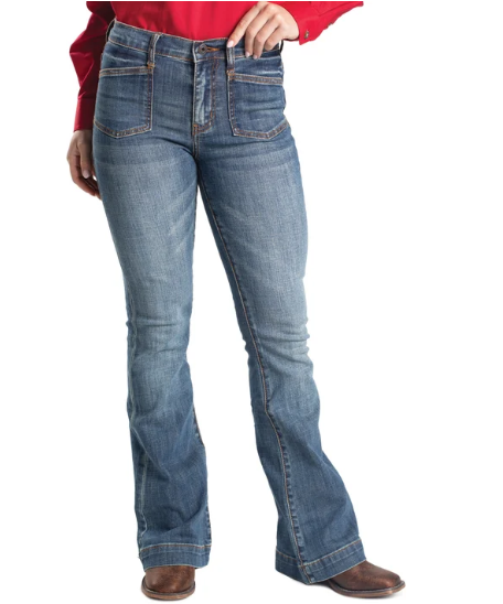 Stetson Ladies Jeans 912 Flare Fit Plain Pocket - 54921402