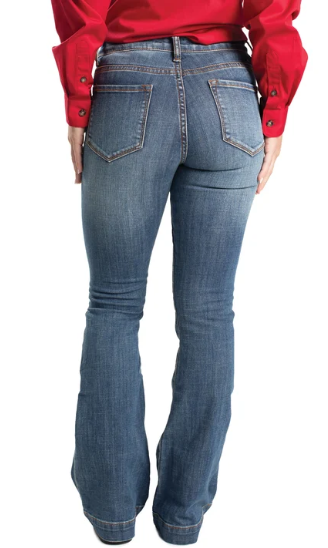 Stetson Ladies Jeans 912 Flare Fit Plain Pocket - 54921402