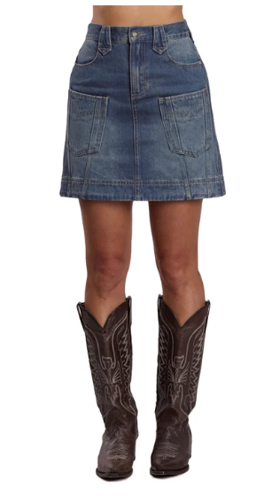 Stetson Collection Ladies Denim Mini Skirt - 60594017