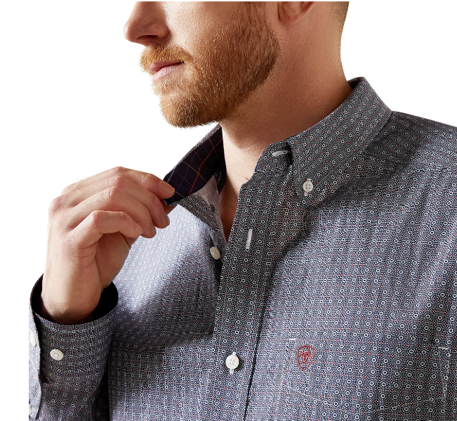 Ariat Mens Wrinkle Free Bowen Classic Fit L/S Shirt - 110065806