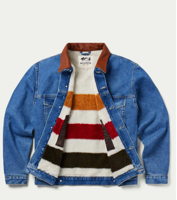 Mens Legend Denim Jacket with Fleece Lining