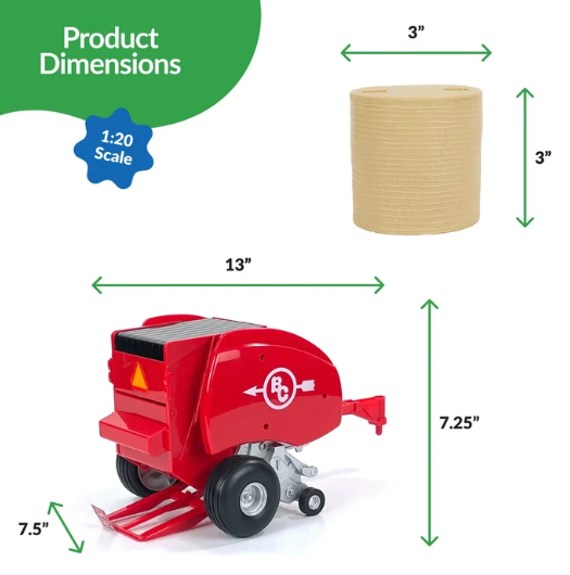 Big Country Toys - Round Baler - Red - 490R