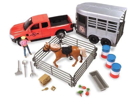 Big Country Toys - 24 Piece Truck & Horse Trailer Playset