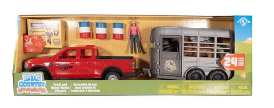 Big Country Toys - 24 Piece Truck & Horse Trailer Playset