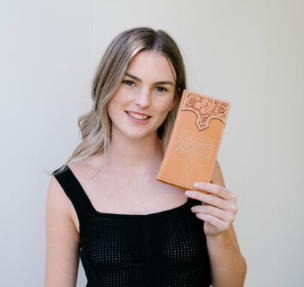 The Design Edge Nancy Tan Tooled Leather Boot Stitch Slim Wallet