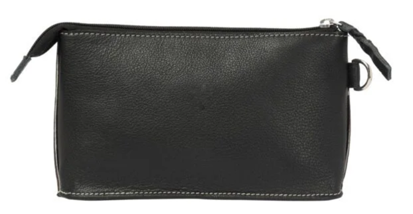 The Design Edge Noto – Black & White Cowhide and Tooled Cutwork Leather Clutch
