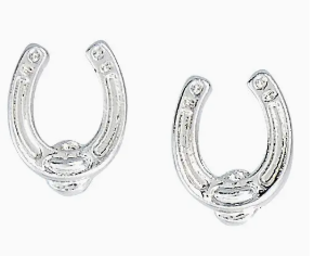Horseshoe Earrings W/Colorful Cowboy Hat Gift Box