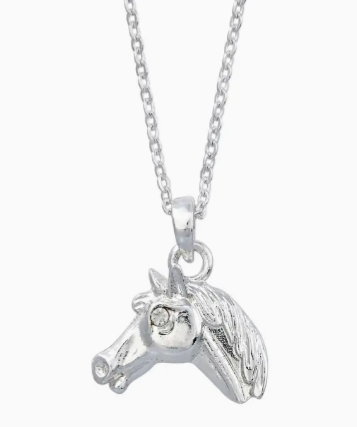 Horse Head Pendant Necklace W/Cowboy Hat Gift Box