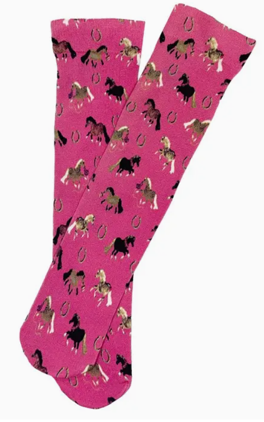Children's Lila Puff Ponies Socks