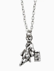 Barrel Racer Necklace W/Colourful Cowboy Hat Gift Box