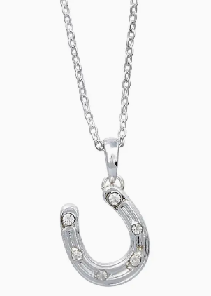 Horseshoe Pendant Necklace W/Colourful Cowboy Hat Gift Box