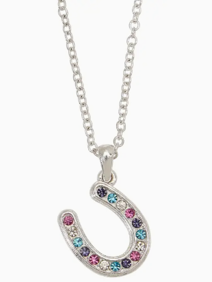 Horseshoes Necklace W/Colourful Cowboy Hat Box - Multi