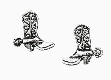 Cowboy Boot Earrings W/Colourful Cowboy Hat Gift Box