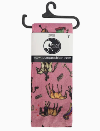 Children's Lila Hunter Ponies Socks - Pink