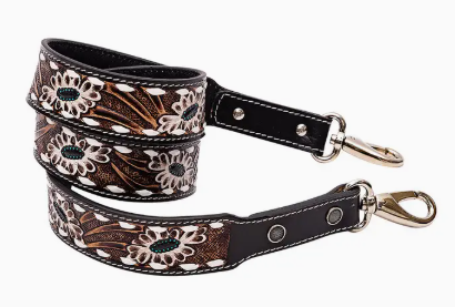 Shayla's Meadow Hand-Tooled Leather Strap