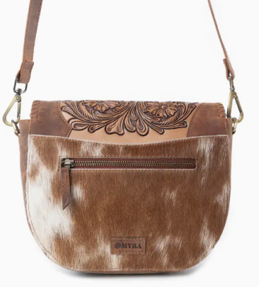 Myra Bronco Ridge Hand tooled Bag in Canyon Tan