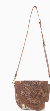 Myra Bronco Ridge Hand tooled Bag in Canyon Tan