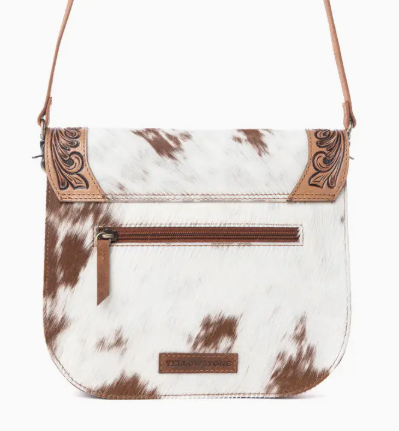 Yellowstone Frontier Ridge Hand tooled Bag in Oat Mocha