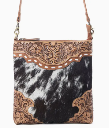 Yellowstone Wind River Hand tooled Bag in Midnight Sable