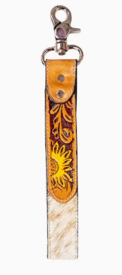 With Love Hand-Tooled Key Fob